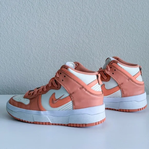 Nike Dunk High Up Women’s Size 6.5 Coral Chalk / White DH3718-107 - Picture 2 of 8
